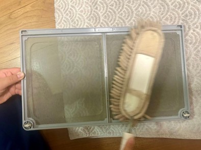 ガスファンヒーターのフィルタ