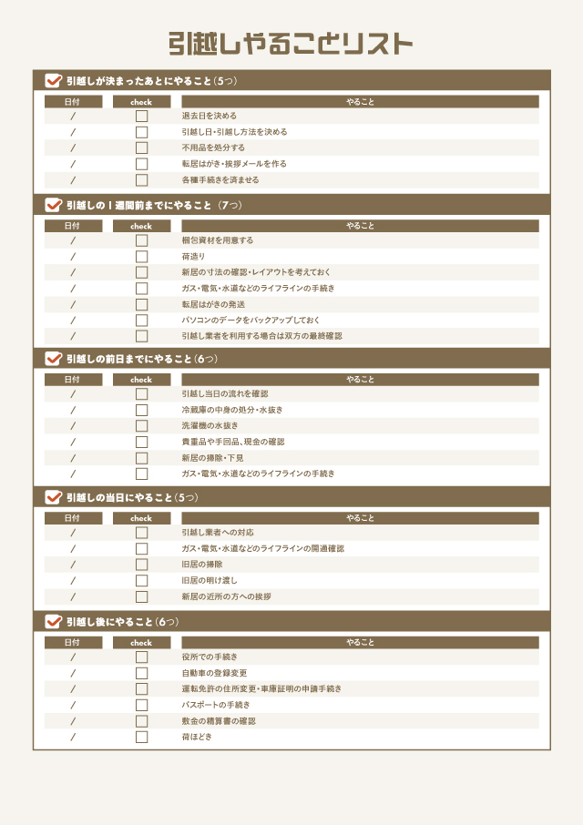 引越しの準備を始める時期はいつがおすすめ?