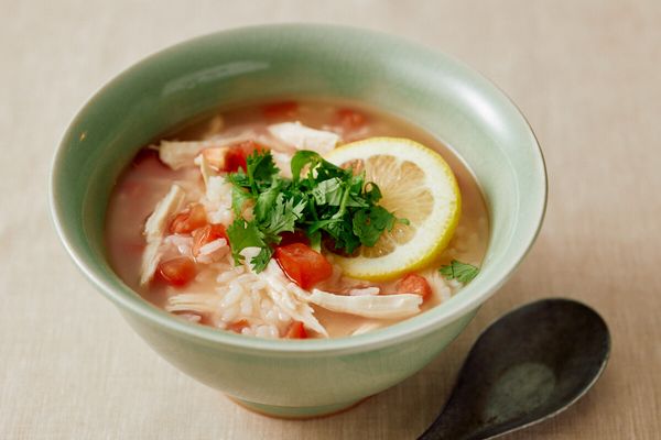 ささみとトマトのエスニック雑炊