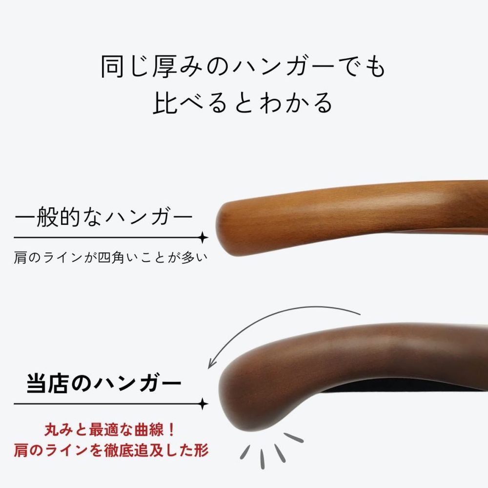 ハンガーの丸みとは