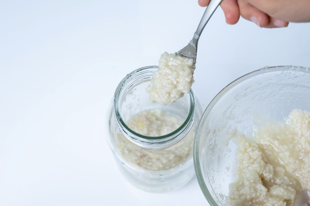 すりおろし玉ねぎ、米麹、塩