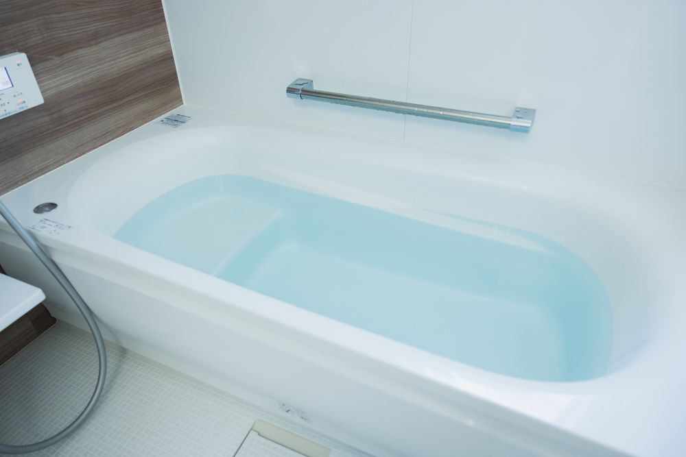 浴槽の中の残り湯