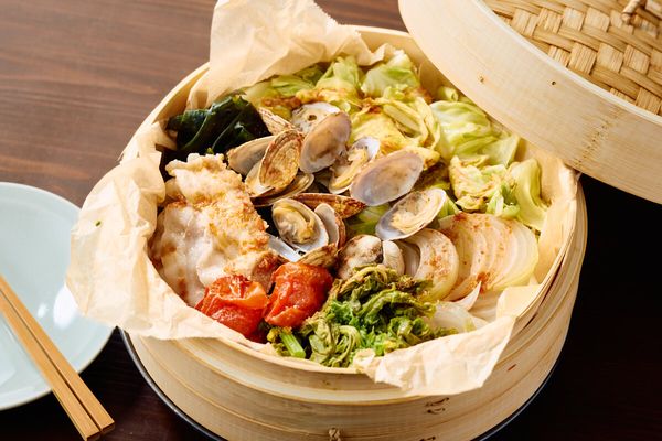 アサリと春野菜たっぷり！ヘルシー蒸し麻辣湯(マーラータン)