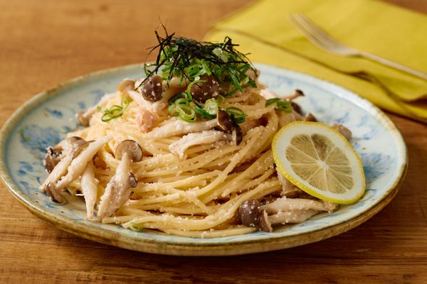 きのこたっぷり! 和風たらこパスタ