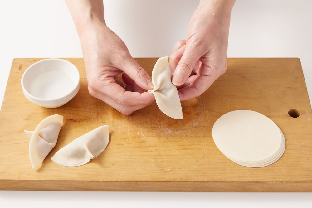 イカの揚げ餃子の工程4