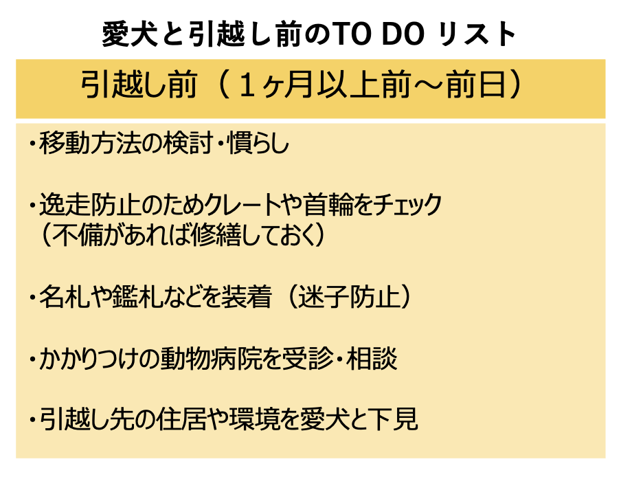 やるべきこと・気をつけること