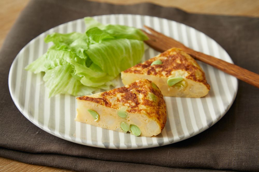 おむれつ レシピ】「枝豆とじゃがいものスペインオムレツ」 | 東京ガス ウチコト
